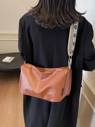 Carry The Day PU Leather Adjustable Strap Crossbody Bag (4 Colors)