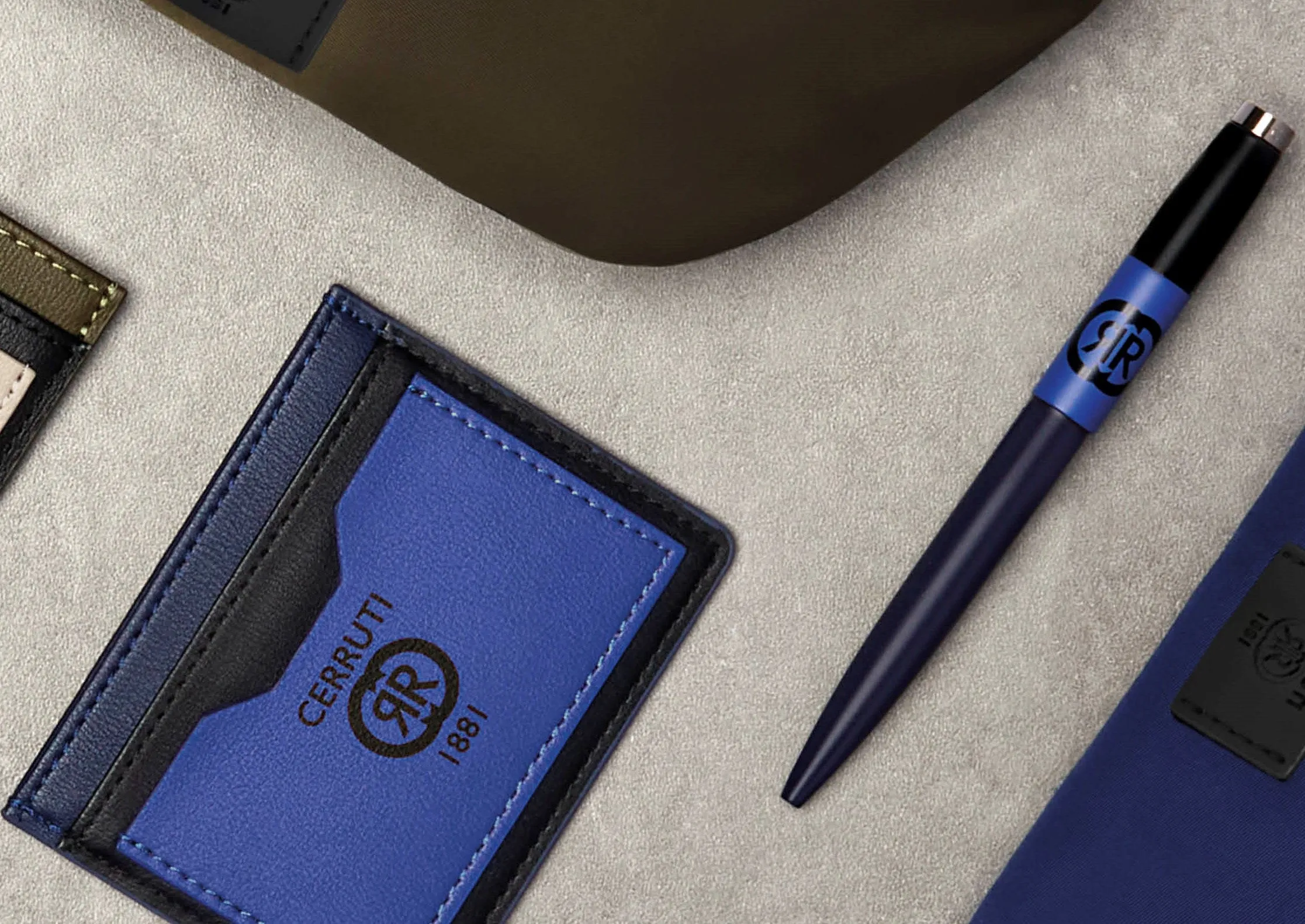 Cerruti 1881 NPBC327N-Set Brick Navy Bright Blue (ballpoint pen & card holder)