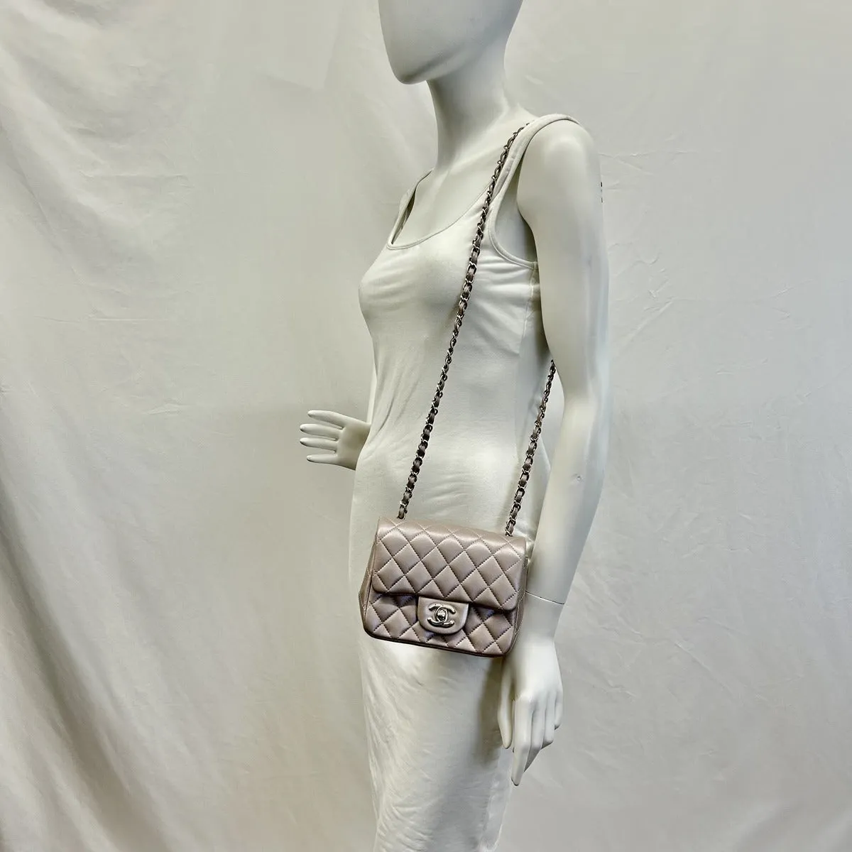 Chanel 2018  Metallic Square Mini Bag
