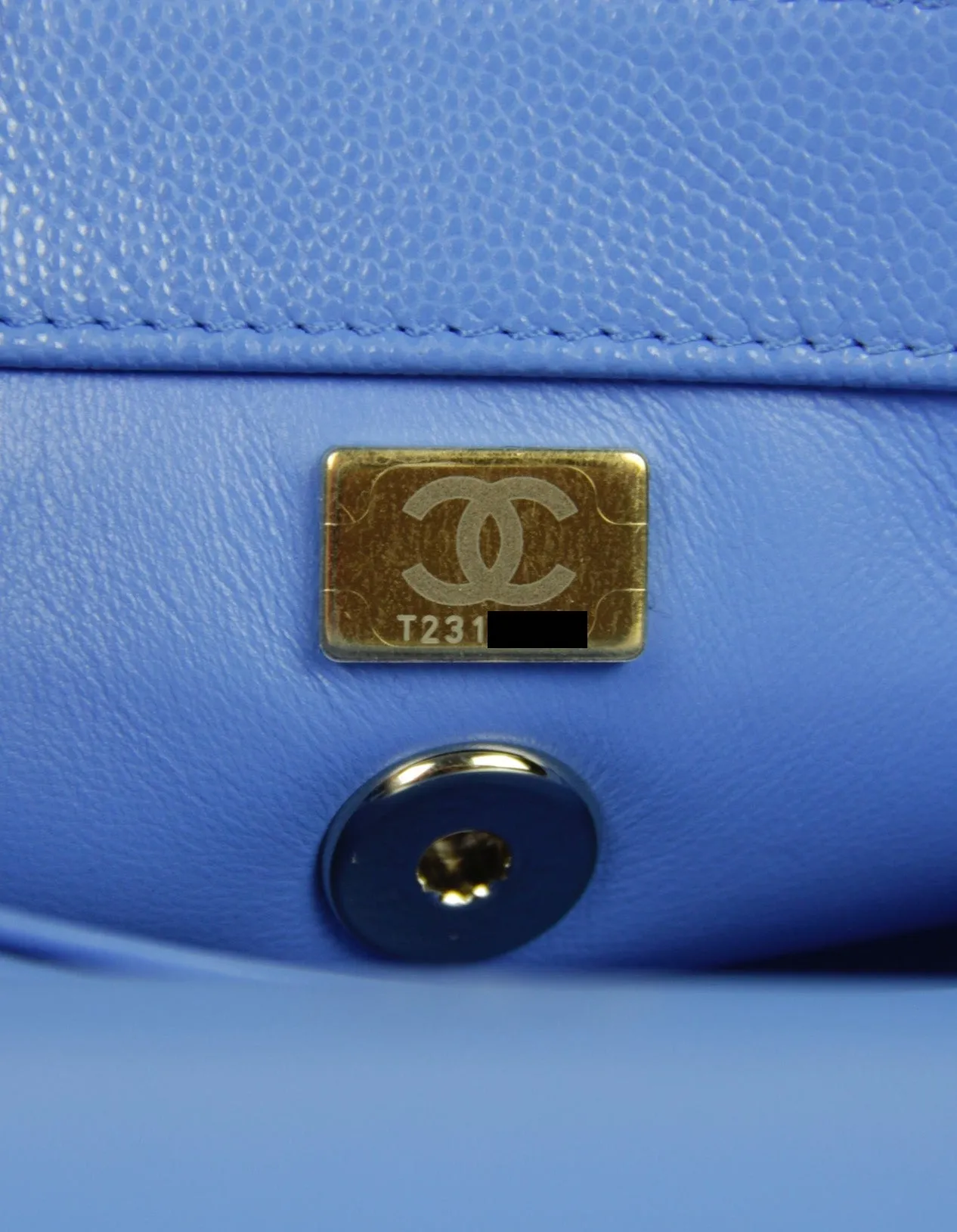 Chanel 2024 Blue Caviar Mini Coco Handle Flap Bag