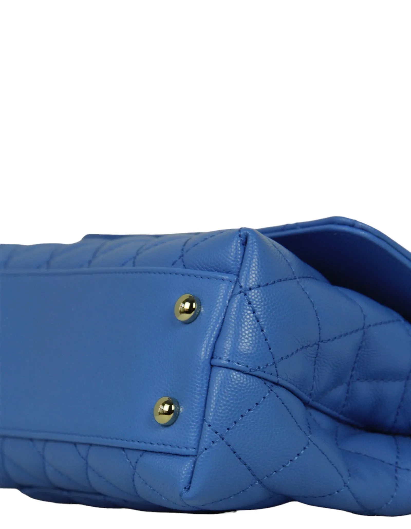 Chanel 2024 Blue Caviar Mini Coco Handle Flap Bag