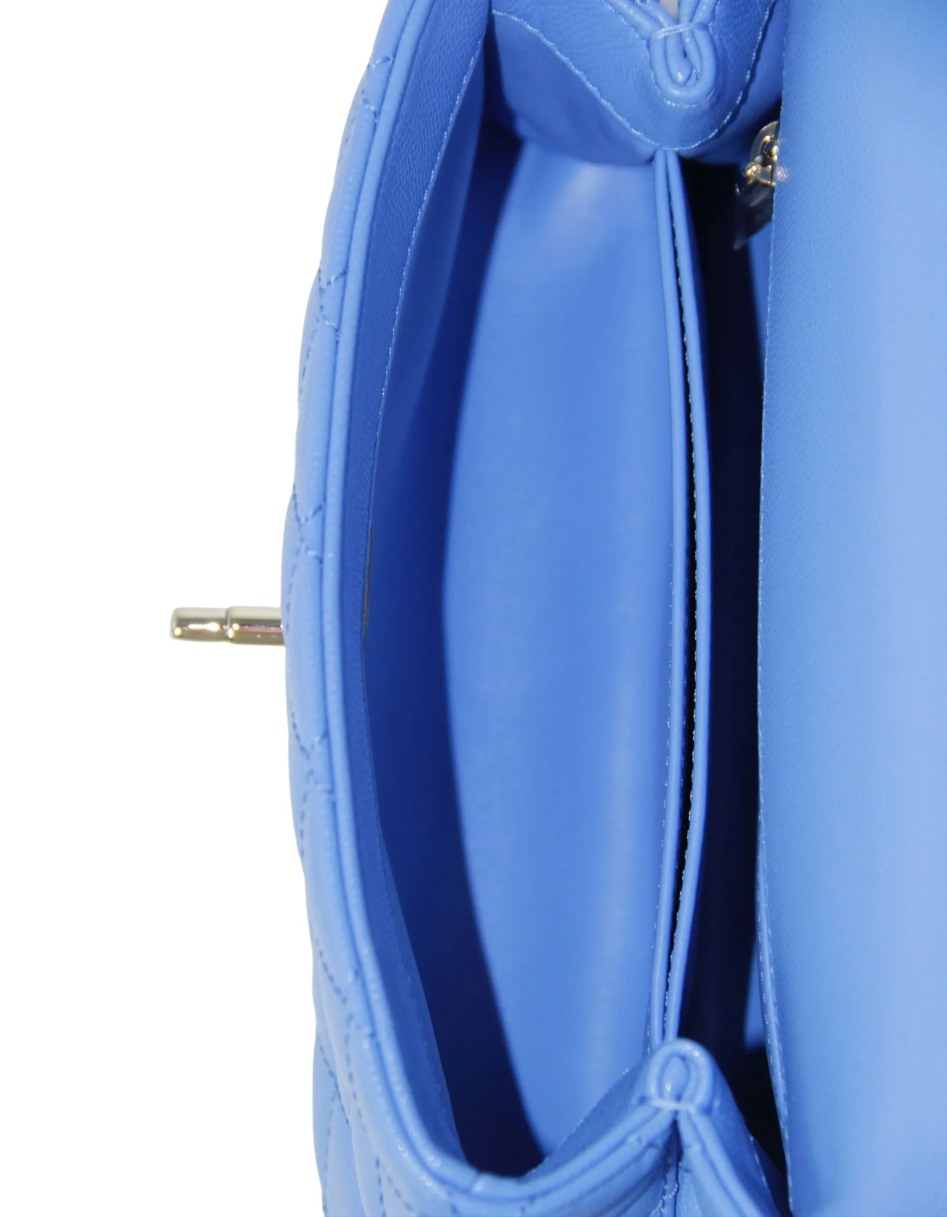 Chanel 2024 Blue Caviar Mini Coco Handle Flap Bag