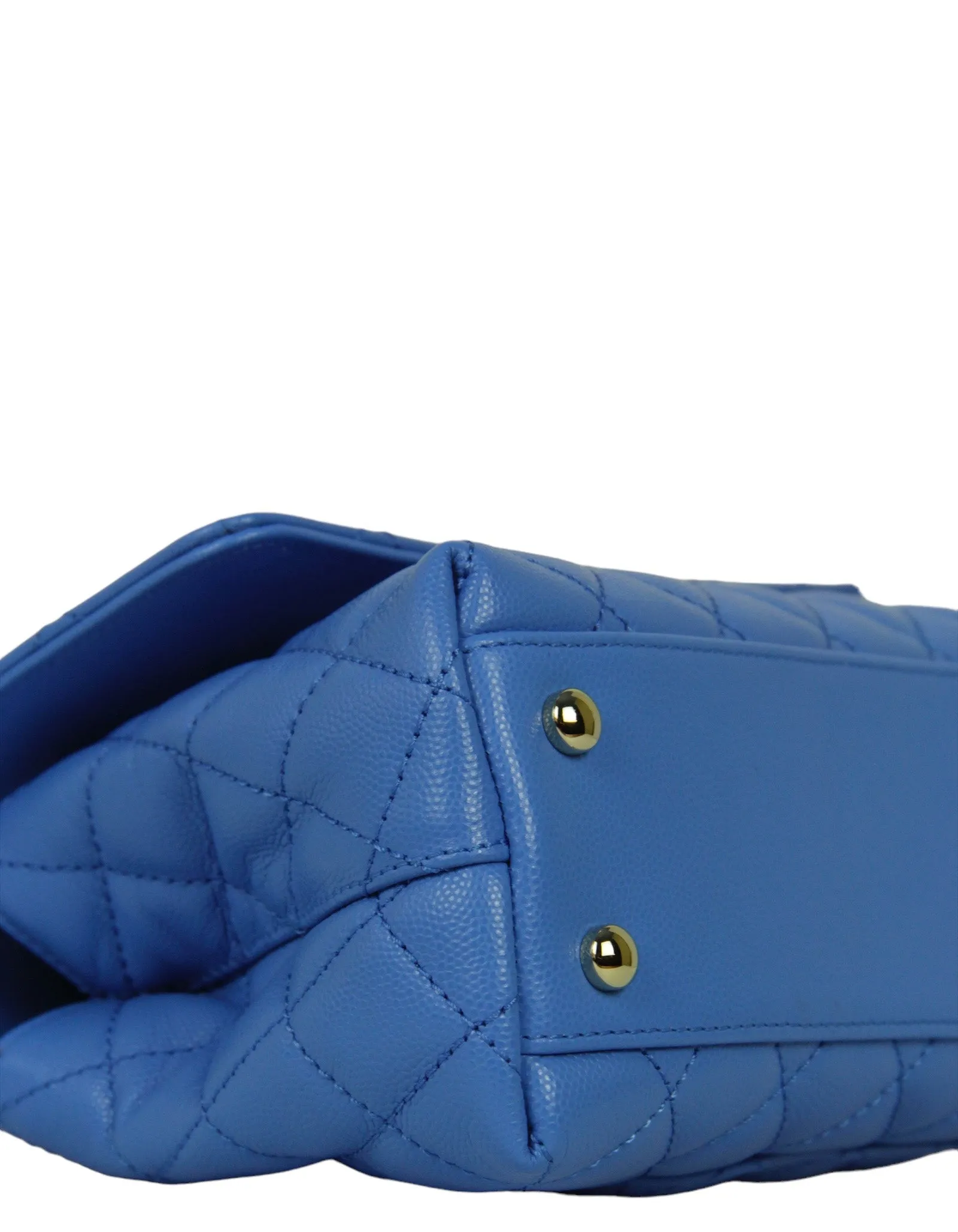 Chanel 2024 Blue Caviar Mini Coco Handle Flap Bag