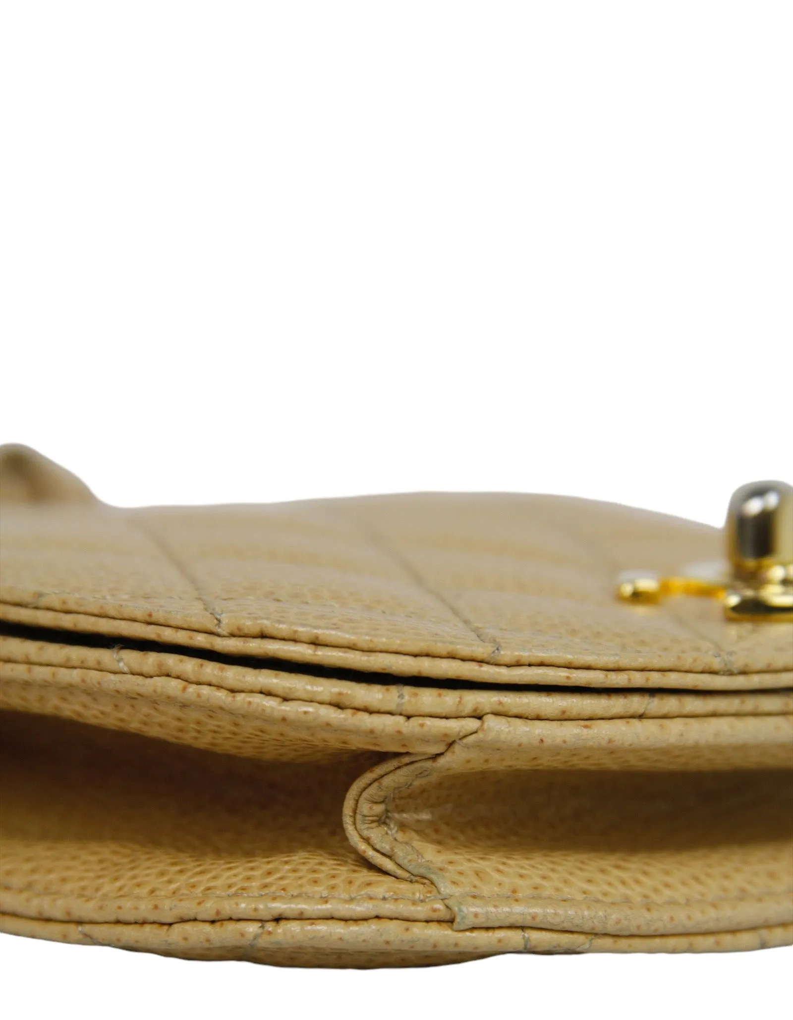 Chanel '90s Beige Caviar Quilted Belt Bag sz 85/34"