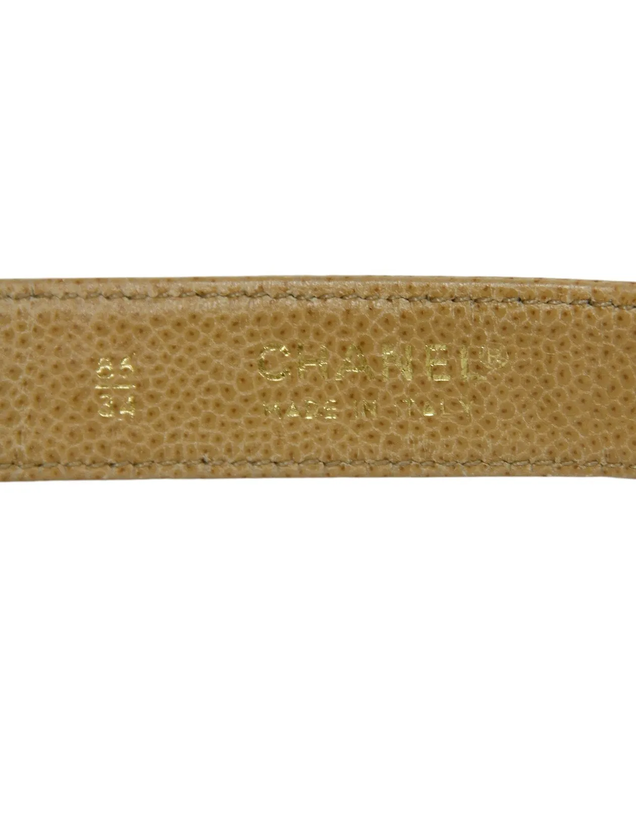 Chanel '90s Beige Caviar Quilted Belt Bag sz 85/34"