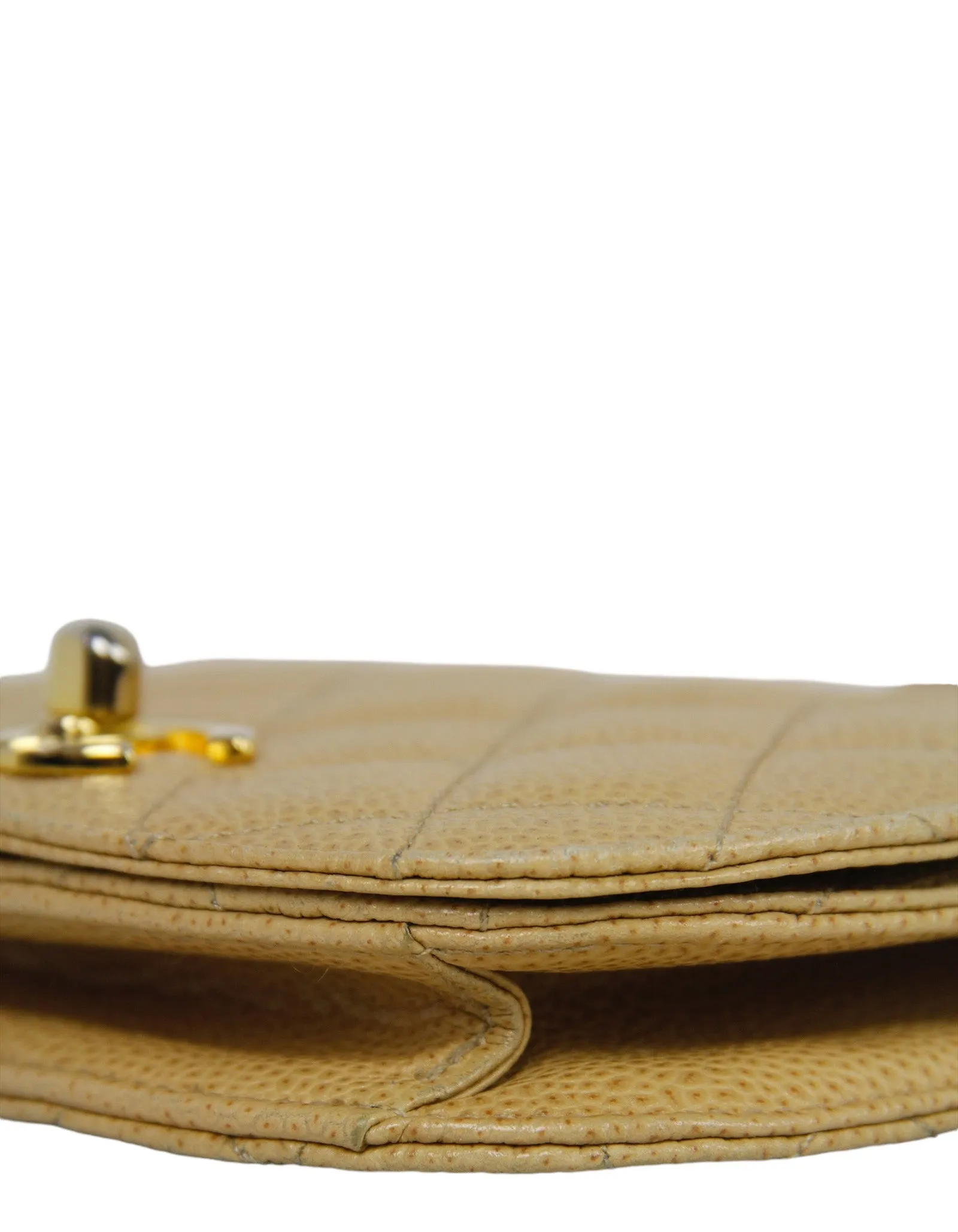 Chanel '90s Beige Caviar Quilted Belt Bag sz 85/34"