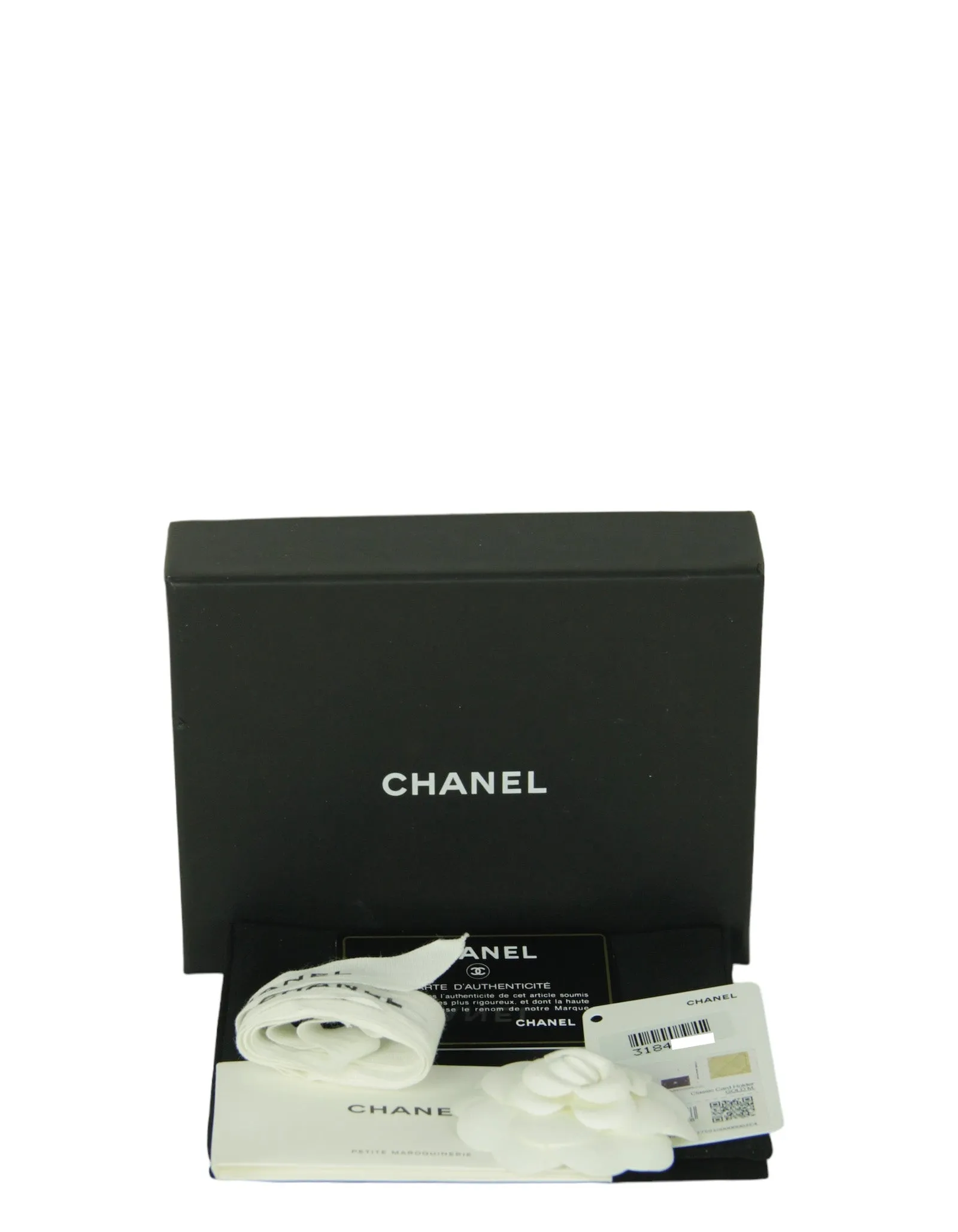 Chanel Beige Caviar Quilted CC Card Holder