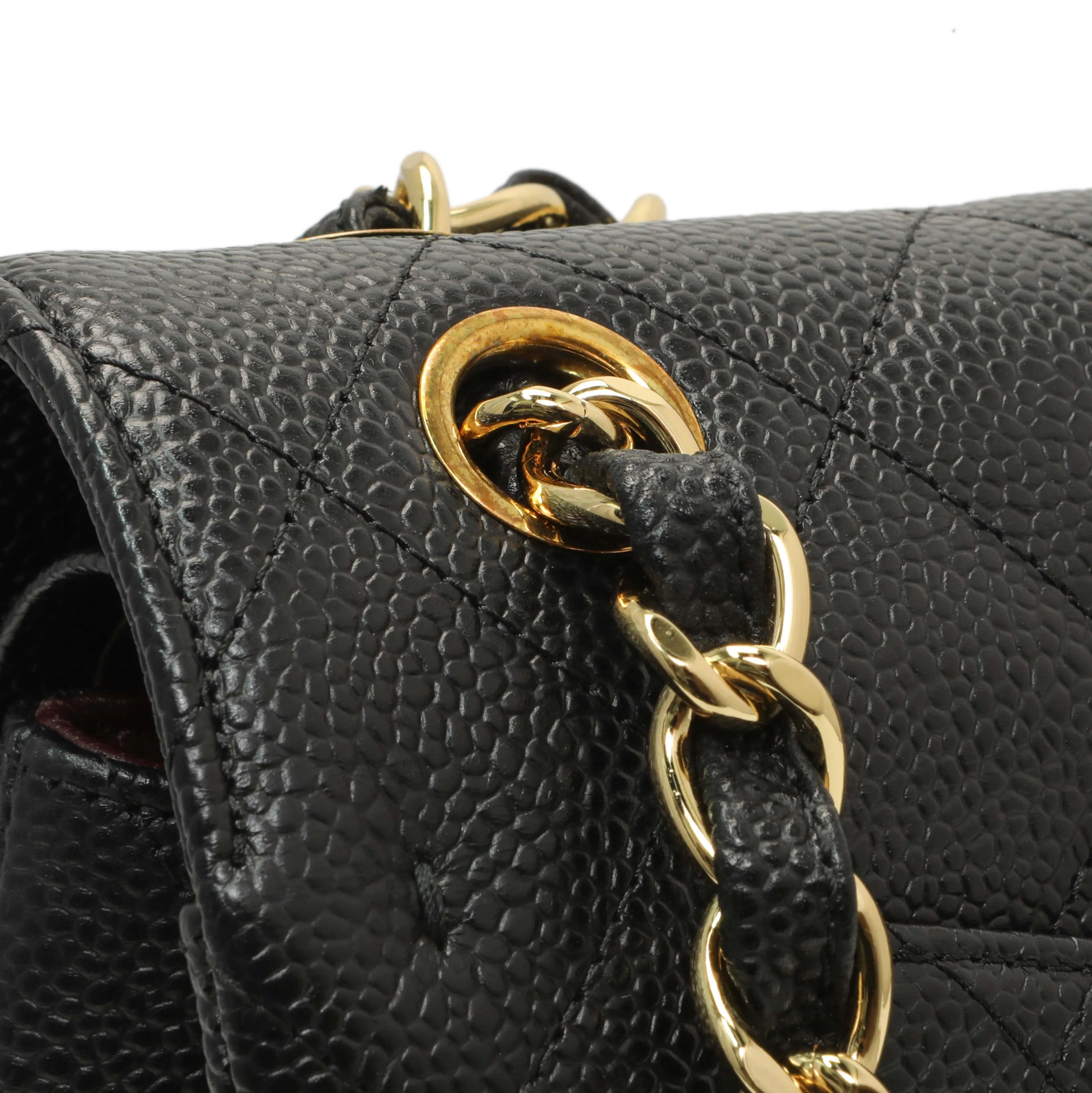 Chanel Black Quilted Caviar Jumbo Classic Double Flap