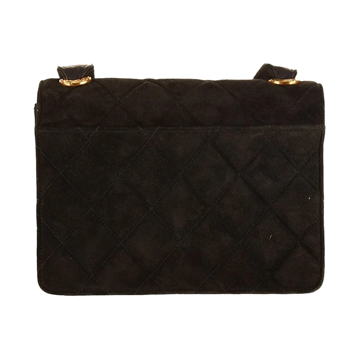 Chanel Black Suede Shoulder Bag