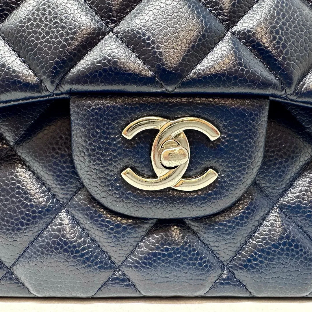 Chanel Classic Jumbo Caviar Double Flap Bag