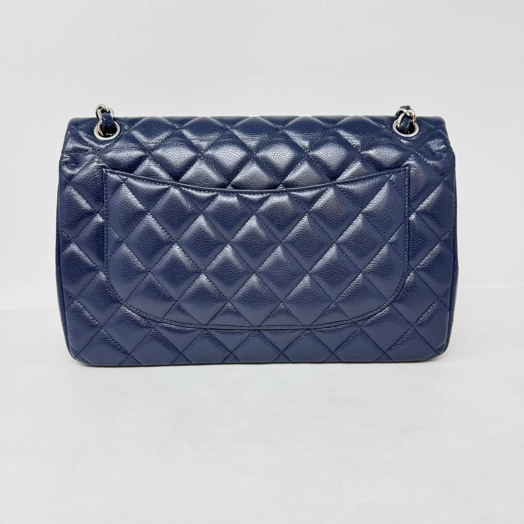 Chanel Classic Jumbo Caviar Double Flap Bag