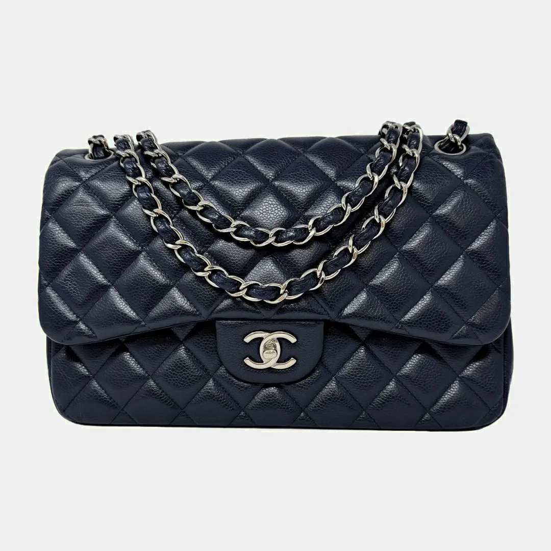 Chanel Classic Jumbo Caviar Double Flap Bag