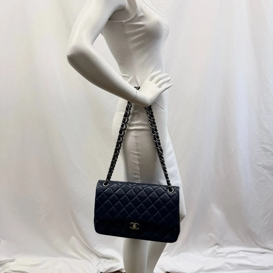 Chanel Classic Jumbo Caviar Double Flap Bag
