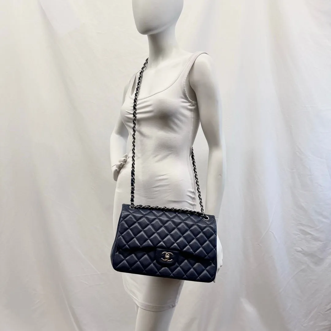 Chanel Classic Jumbo Caviar Double Flap Bag