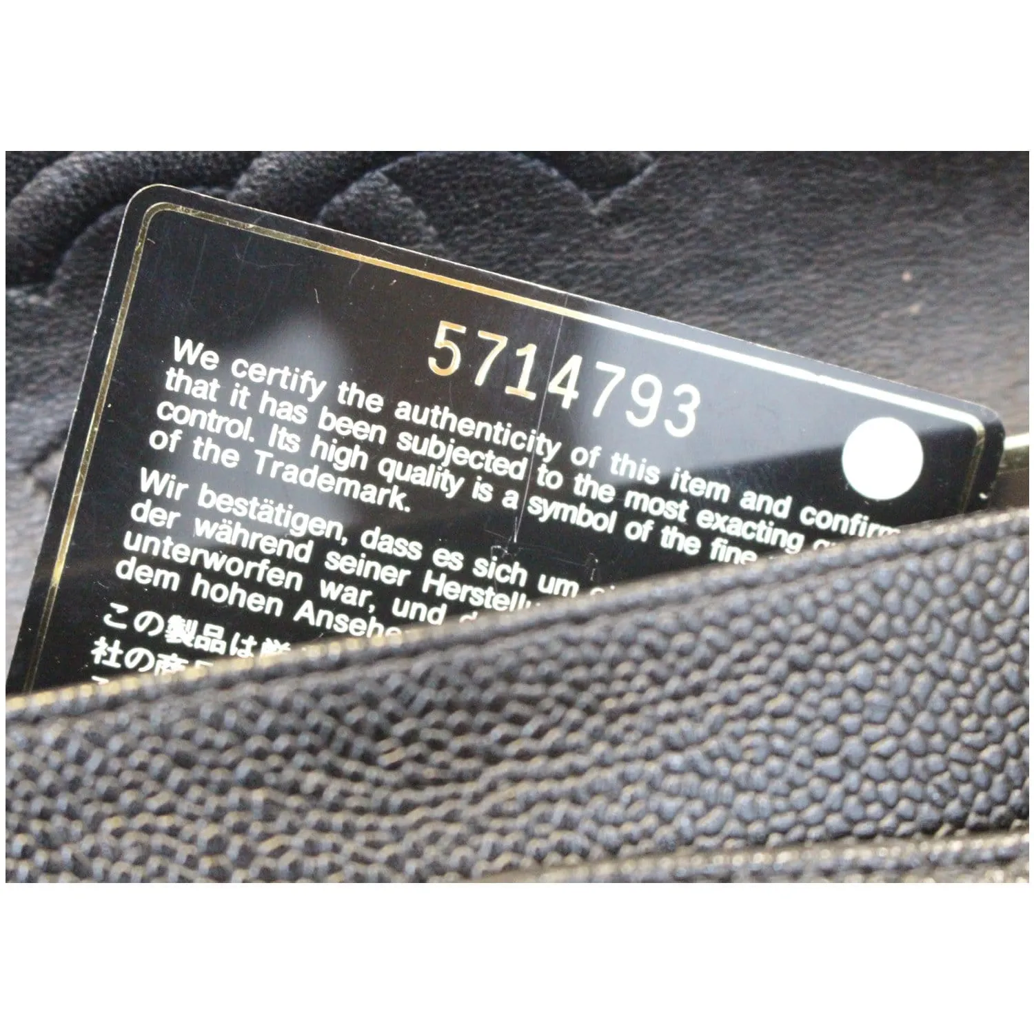 CHANEL Double Flap Small Caviar Leather Shoulder Bag Black
