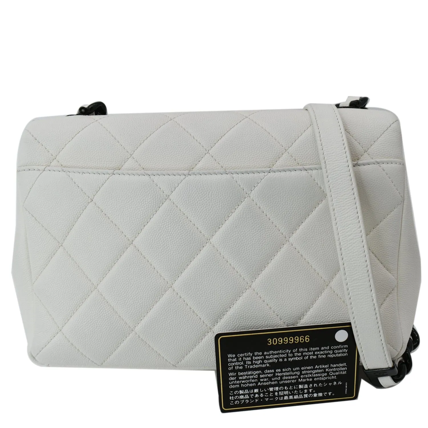 CHANEL My Everything Caviar Quilted Leather Flap Shoulder Bag White