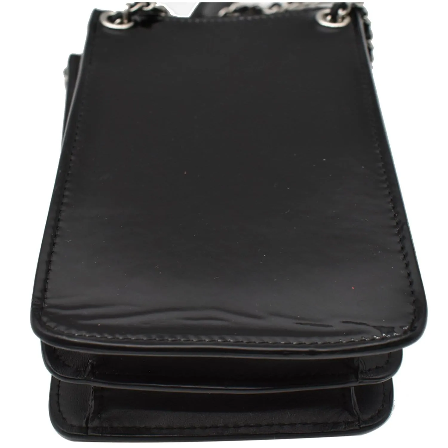 CHANEL O-Phone Holder Patent Leather Crossbody Bag Black