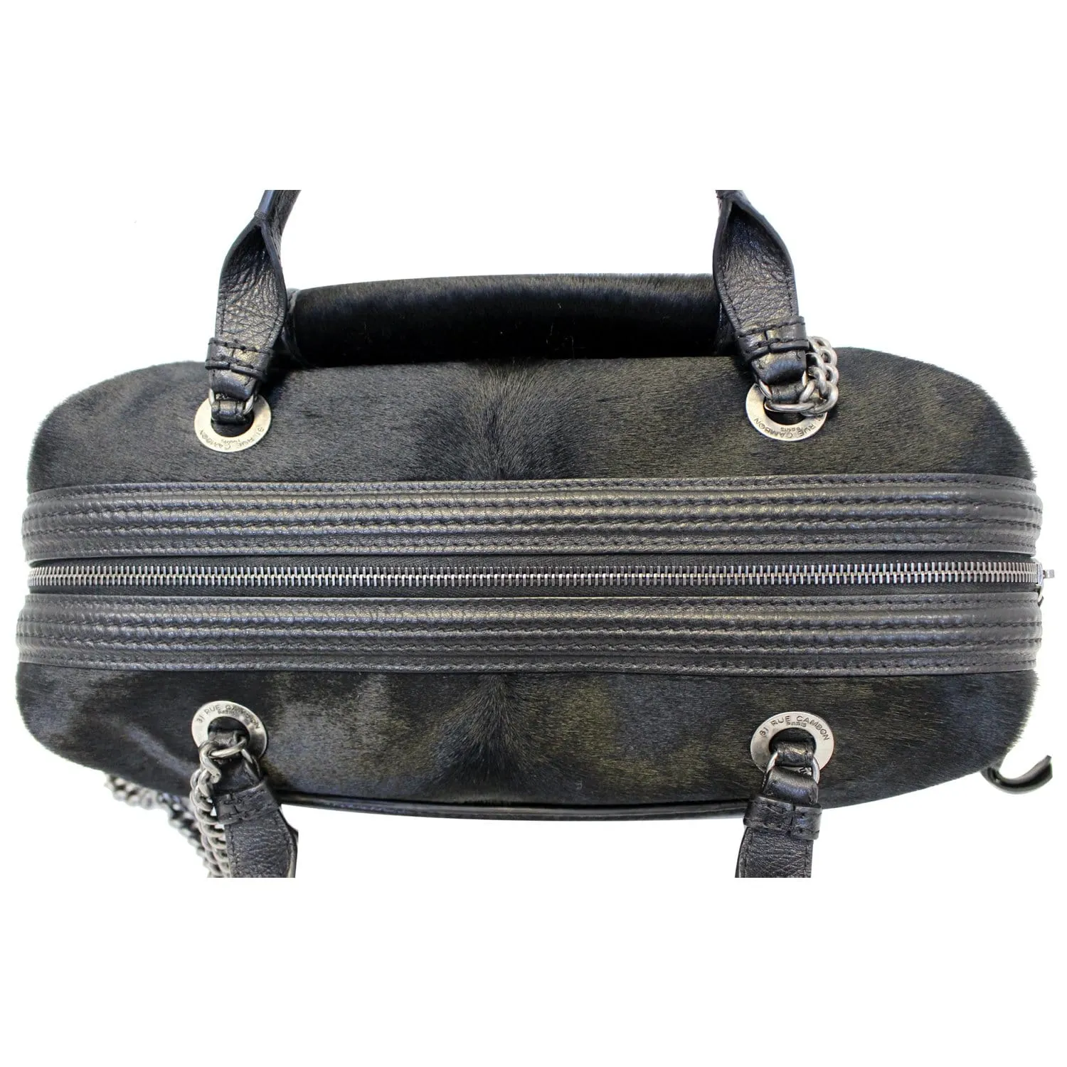 CHANEL Paris Dallas Pony Hair Leather Fringe Bowling Bag Black - Last Call