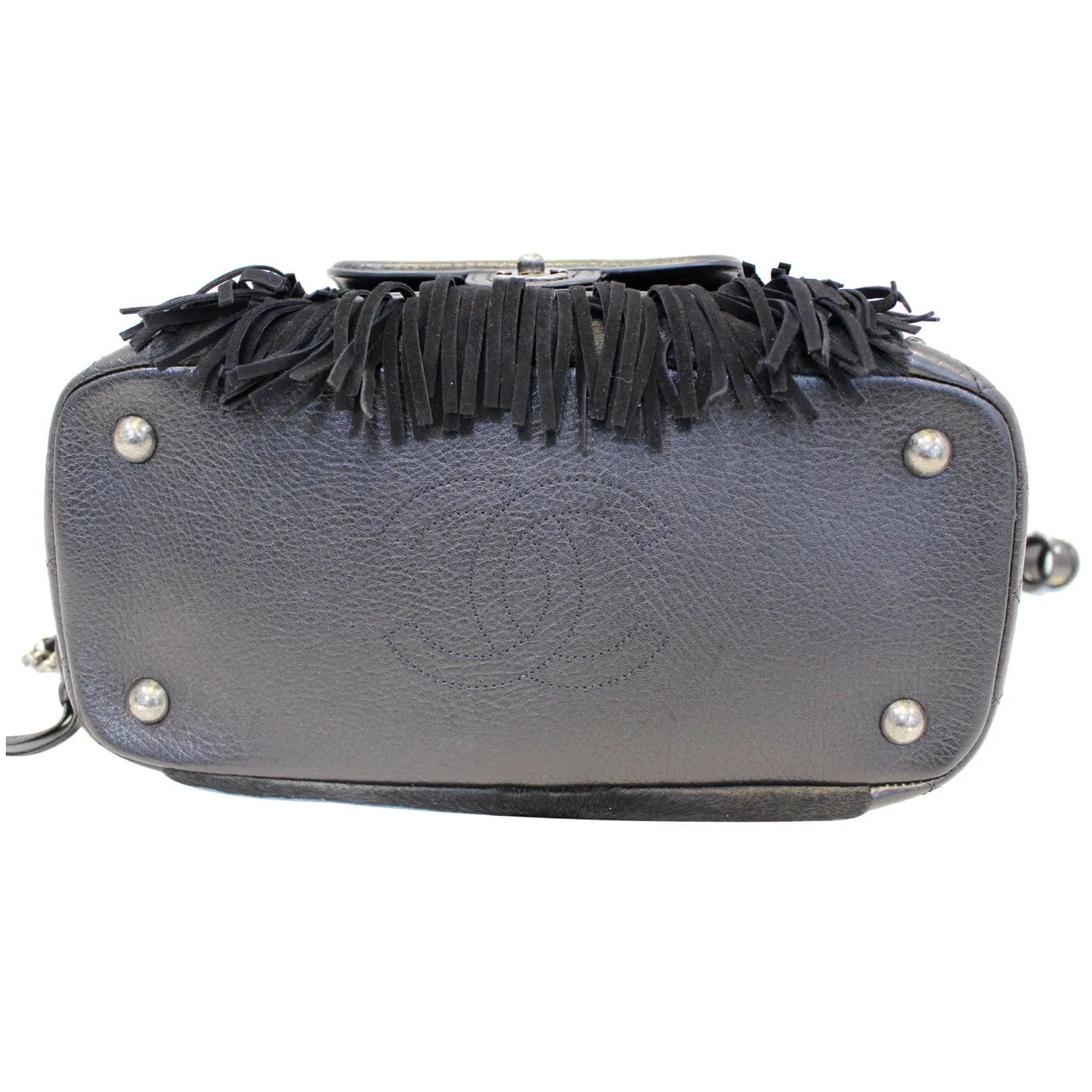 CHANEL Paris Dallas Pony Hair Leather Fringe Bowling Bag Black - Last Call