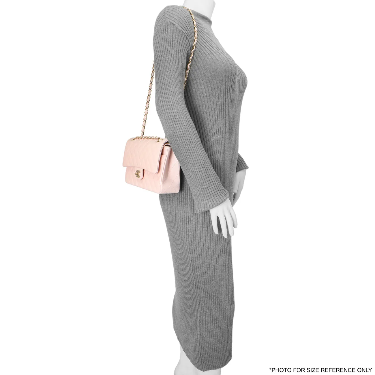 Chanel Pink Quilted Caviar Medium Classic Double Flap
