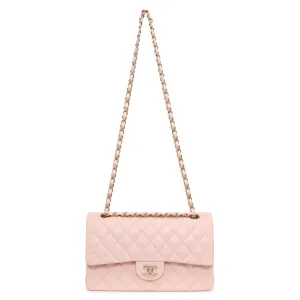 Chanel Pink Quilted Caviar Medium Classic Double Flap
