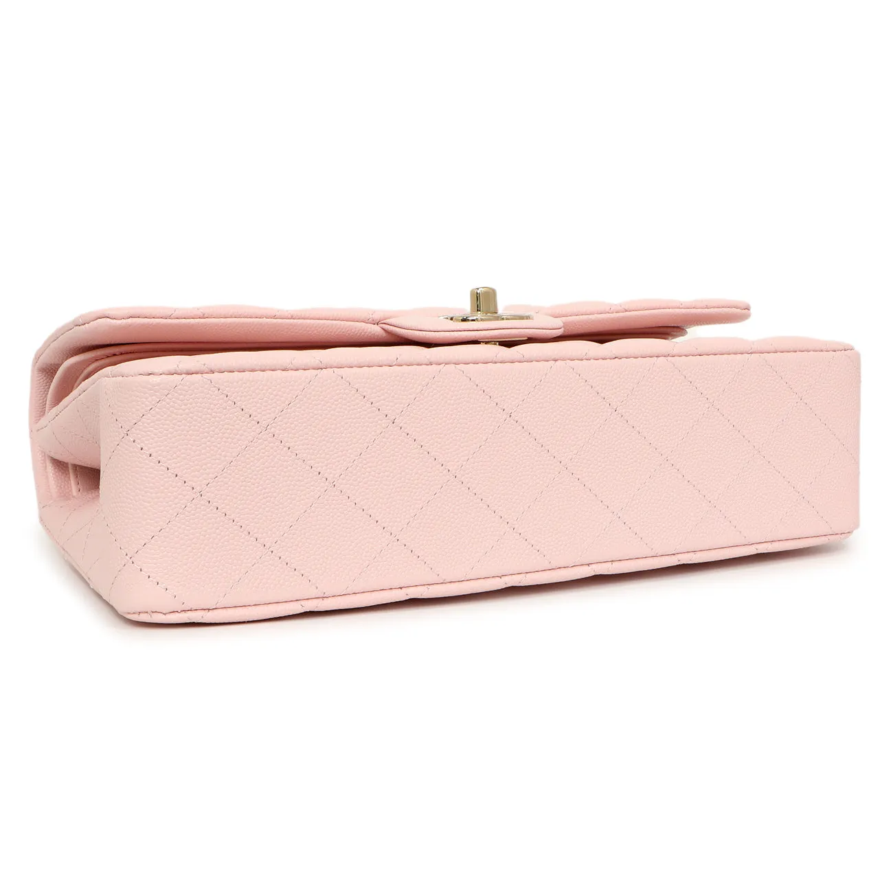 Chanel Pink Quilted Caviar Medium Classic Double Flap