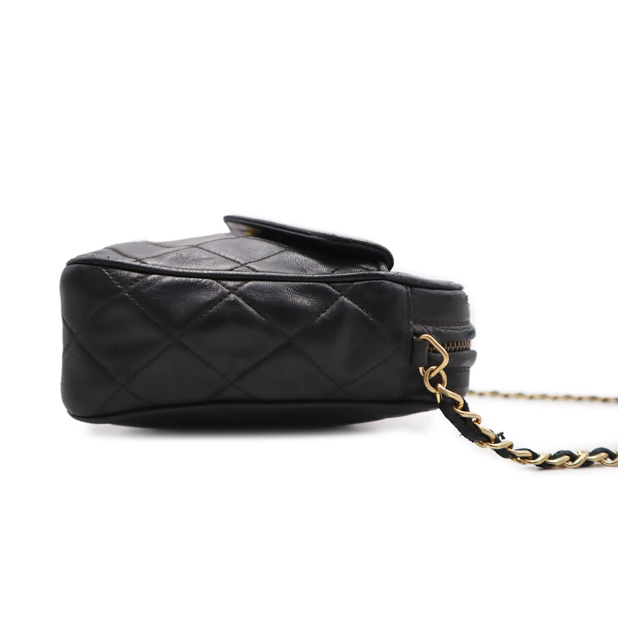 Chanel Quilted Lambskin CC Tassel Camera Bag