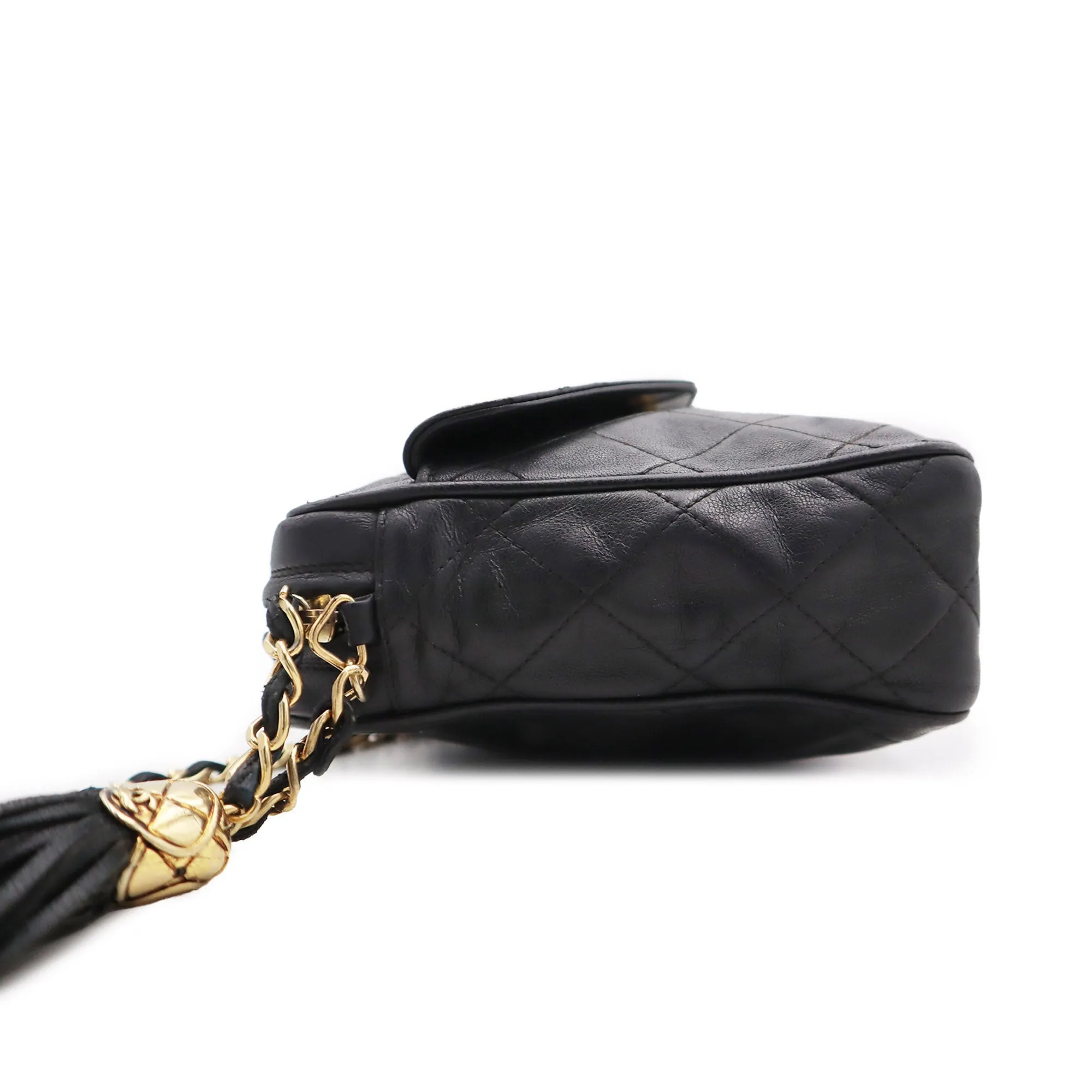 Chanel Quilted Lambskin CC Tassel Camera Bag