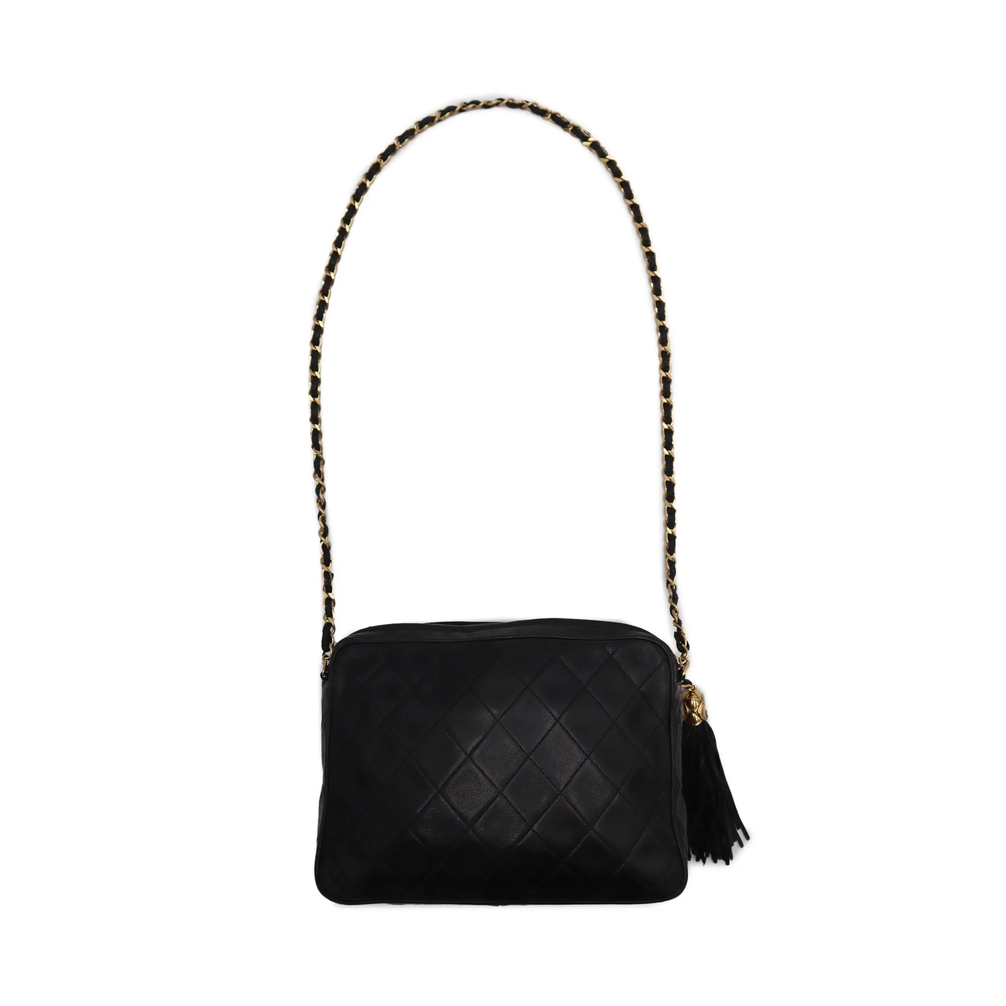 Chanel Quilted Lambskin CC Tassel Camera Bag