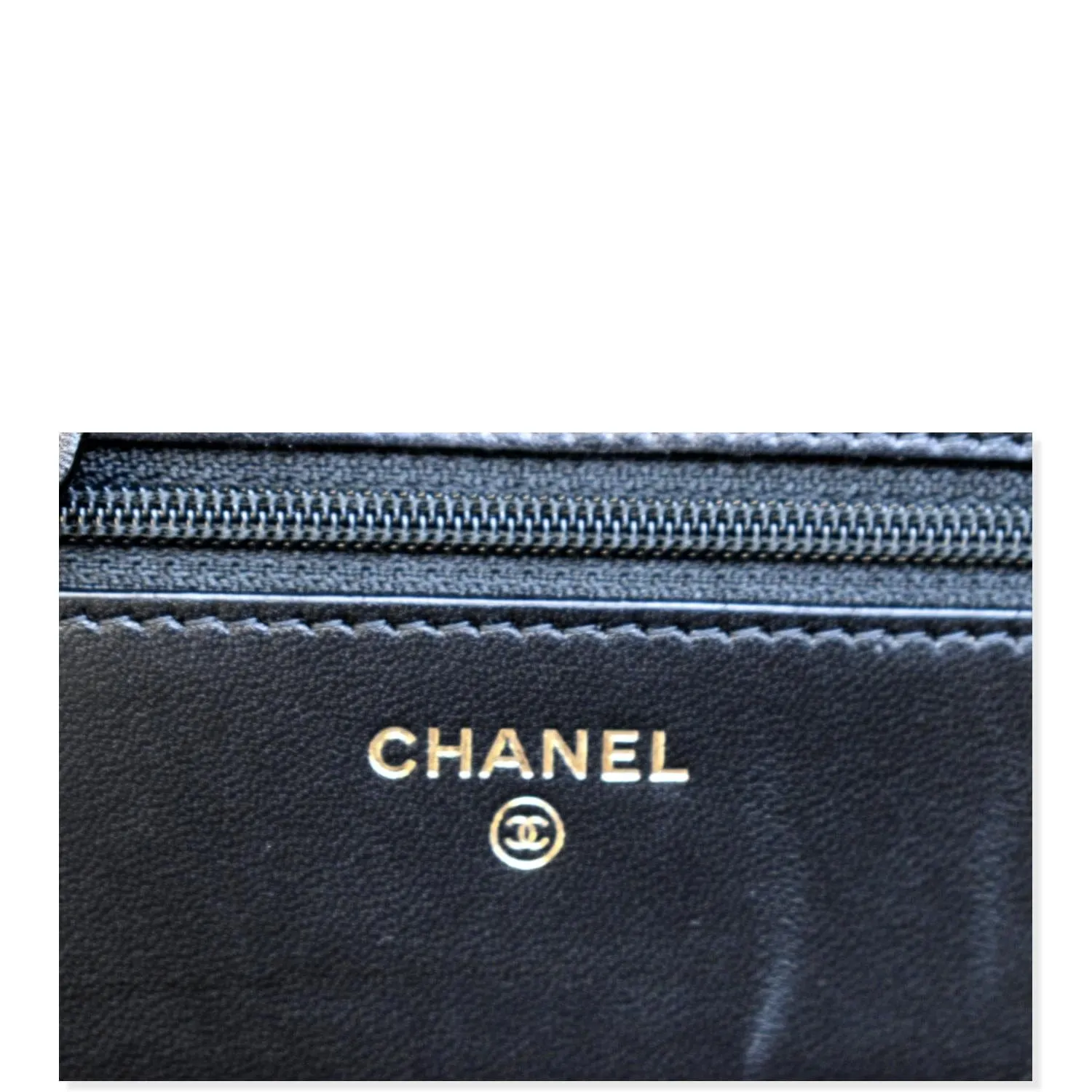 CHANEL Trendy CC Lambskin Leather Wallet On Chain Crossbody Bag Black