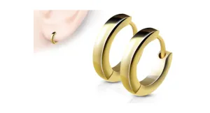 Children's Earrings:  Surgical Steel, Gold IP Huggie/Hoops 8mm Internally