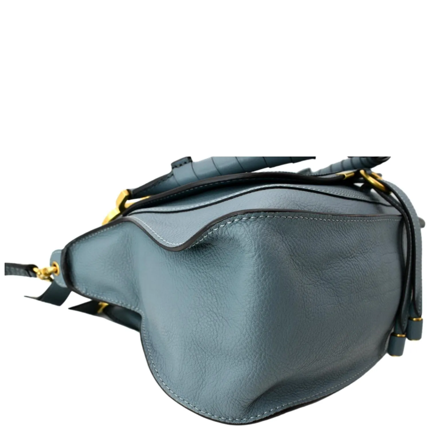 CHLOE Marcie Medium Leather Shoulder Bag Light Blue