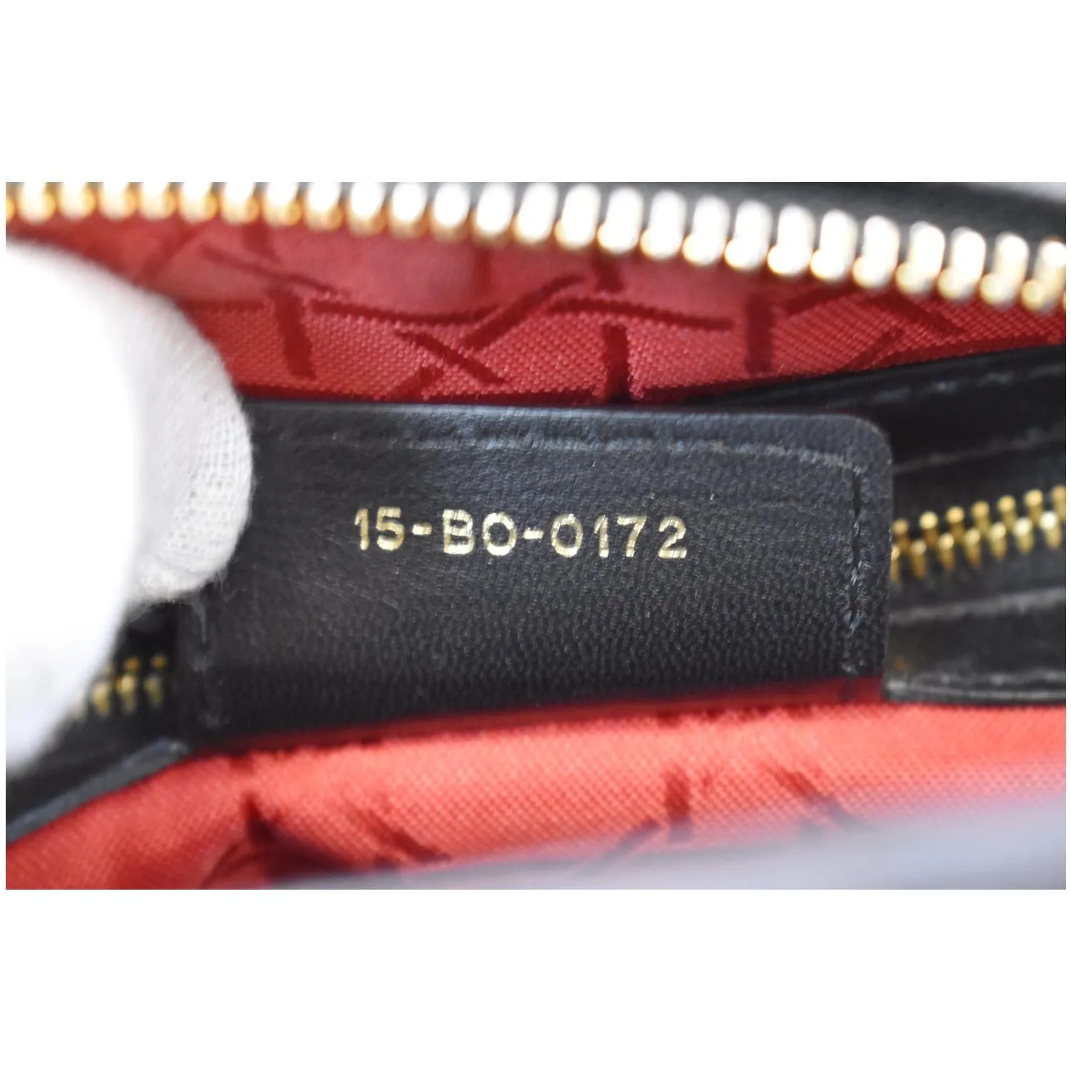 CHRISTIAN DIOR Medium Lady Dior Lambskin Shoulder Bag Black