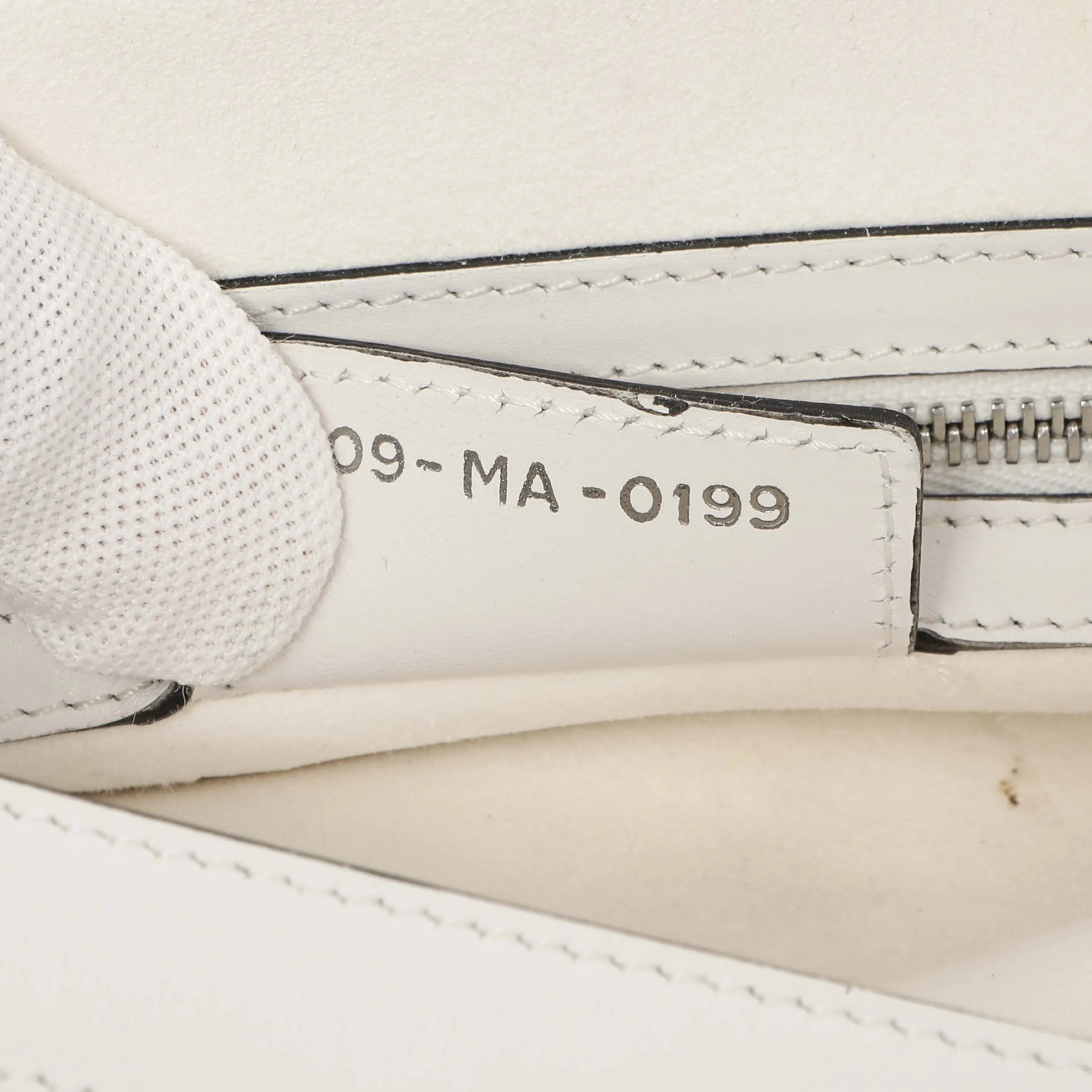 Christian Dior White Calfskin Saddle Bag