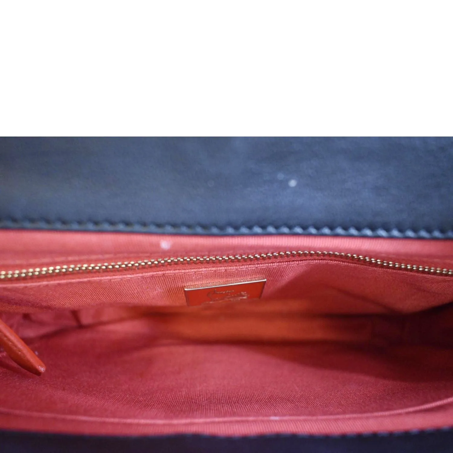 CHRISTIAN LOUBOUTIN Charity Studded Leather Shoulder Bag Black