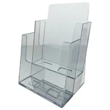 Clear Acrylic 2-Tier 6" x 9" Bi-Fold Brochure Holder