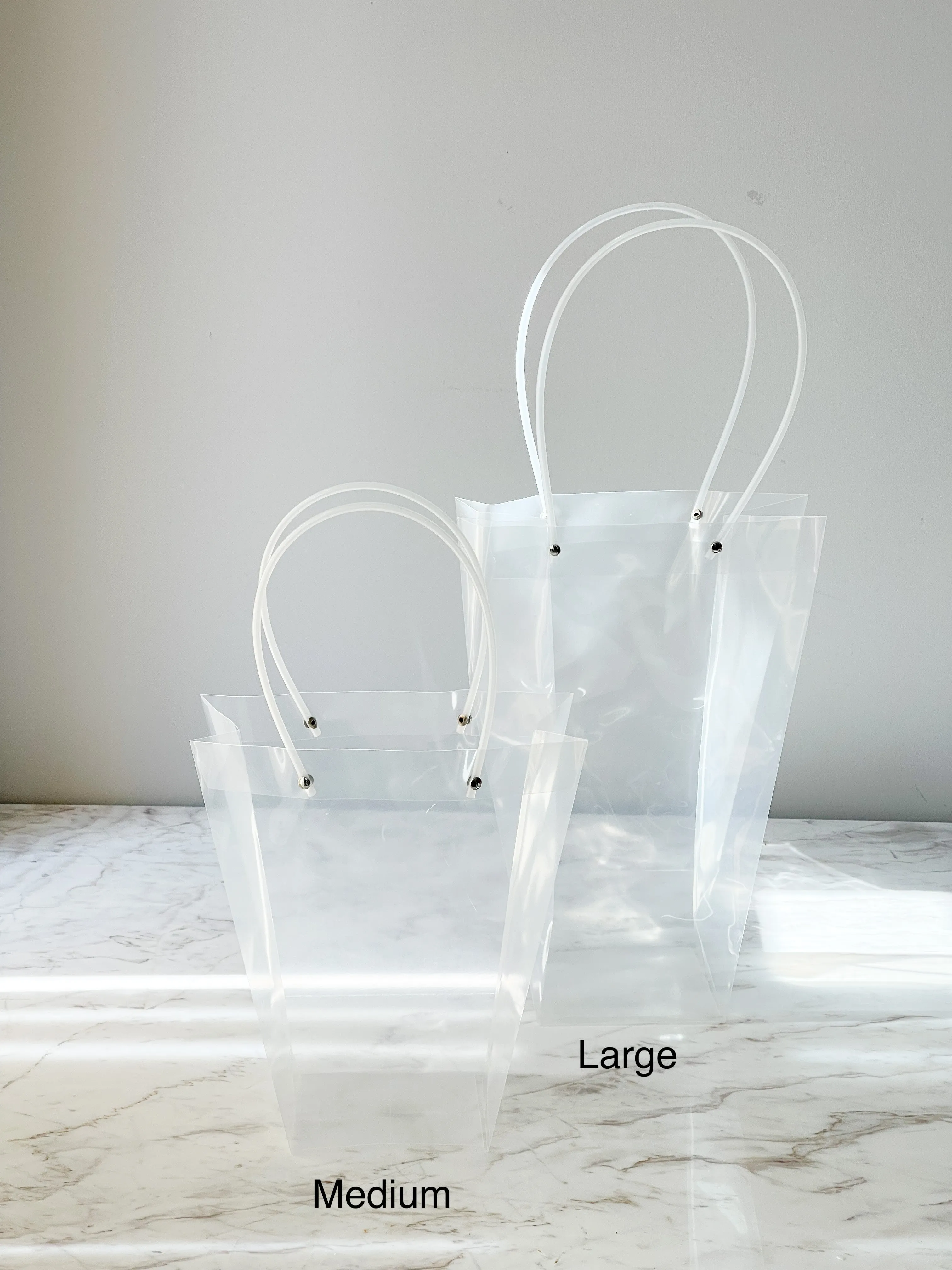 Clear Flower Bag with Trapezoid Shape