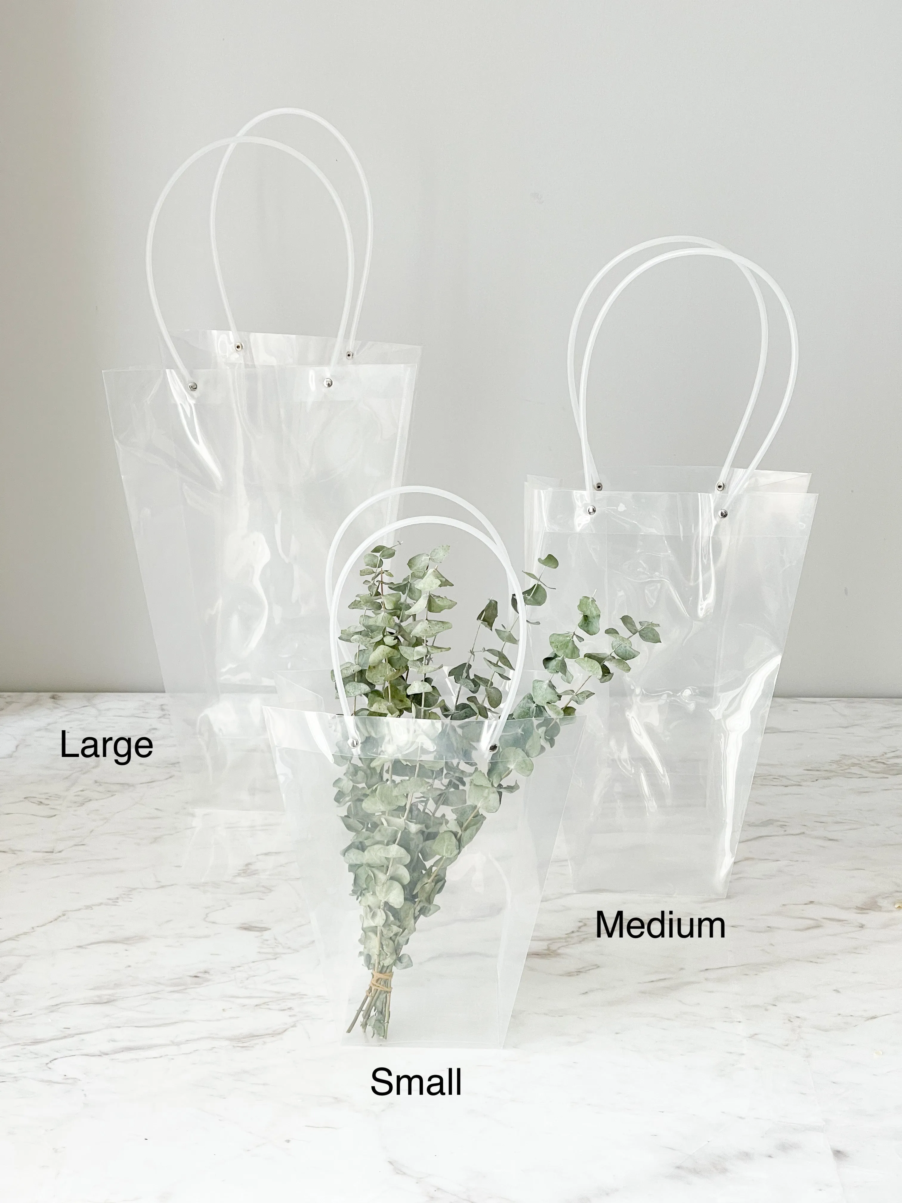 Clear Flower Bag with Trapezoid Shape