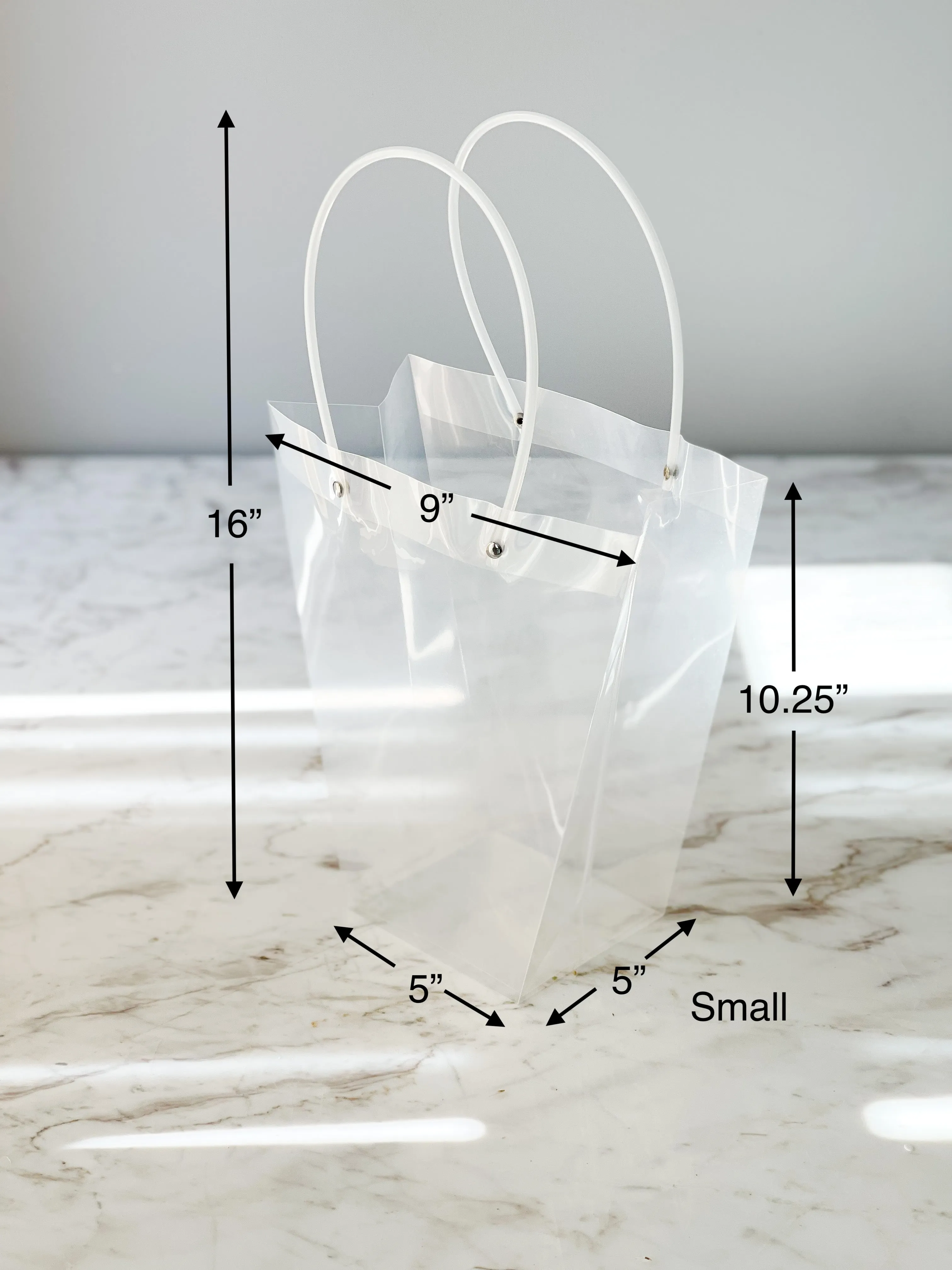 Clear Flower Bag with Trapezoid Shape