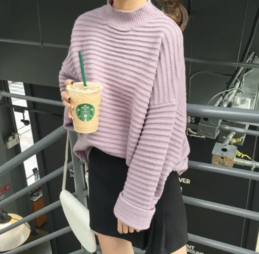 Collared Stripe Sweater KF300115