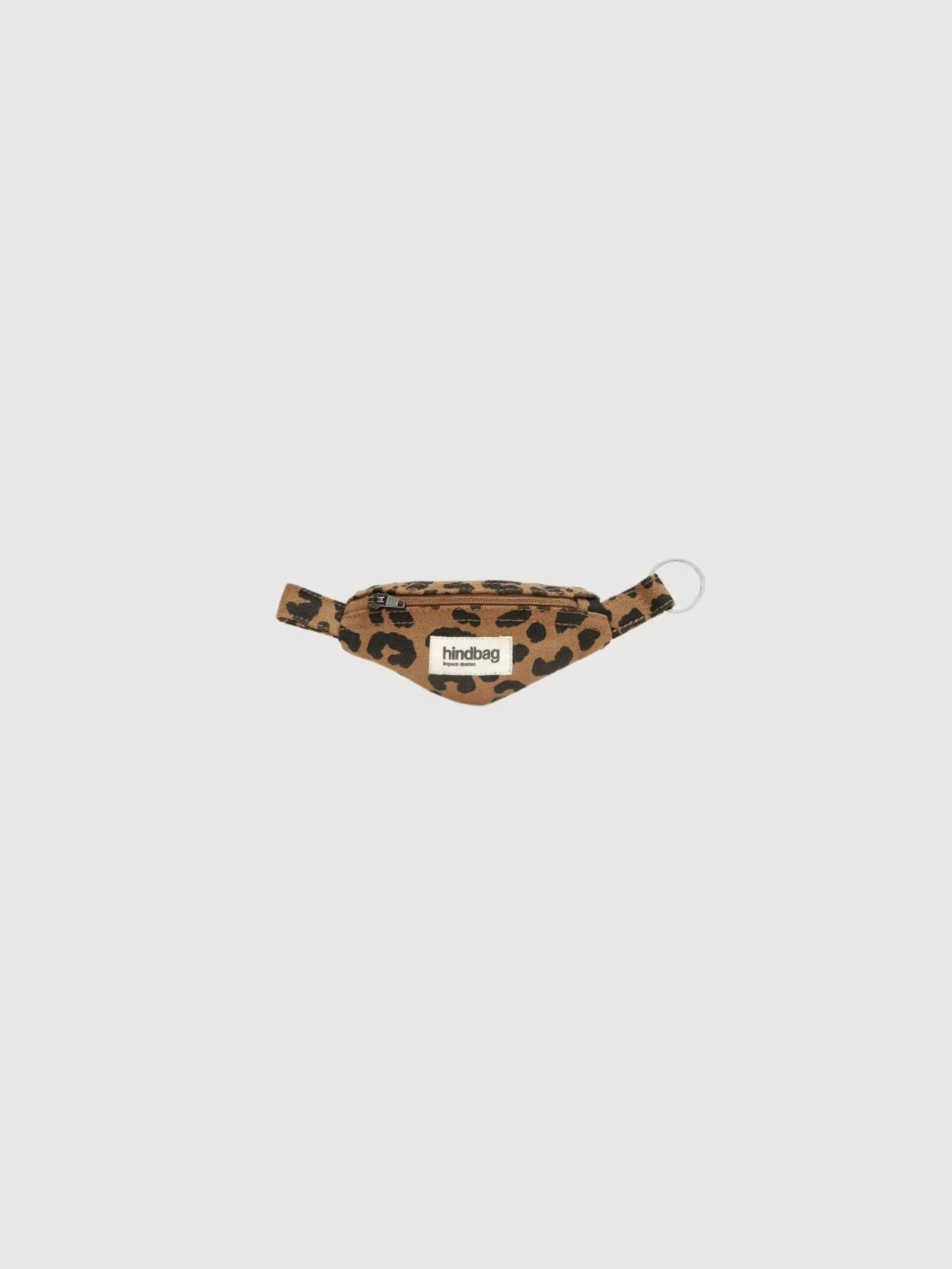 Come Bag Leopard Cannelle mini belt bag-shaped keyring | Hindibag