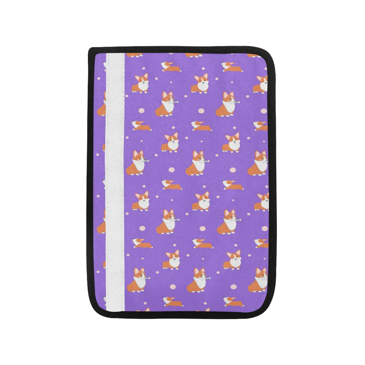 Corgi Car Seat Belt Cover - Purple