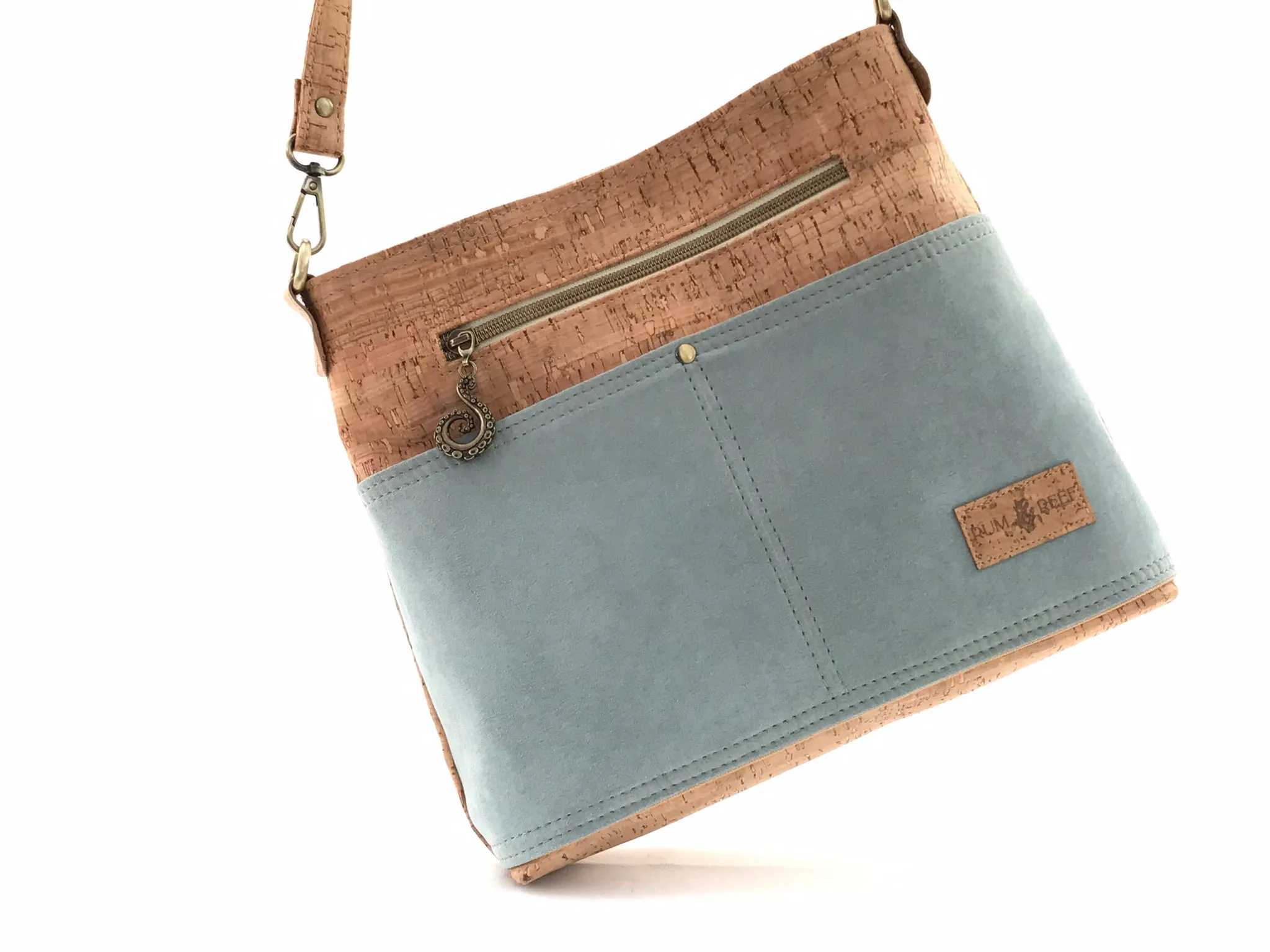 Cork Crossbody bag with Octopus Details