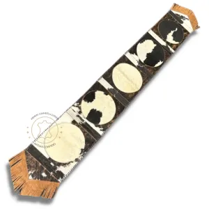 Cowhide Table Runner with Star pattern  - 7ft  Long - Table decor runner