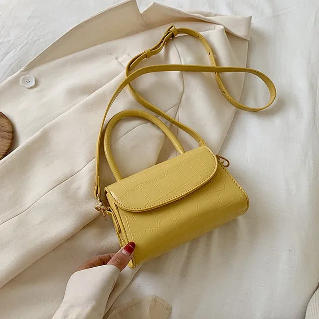 Crocodile patent mini Crossbody Bags For Women 2020 Small Handbag Small Bag PU Leather Hand Bag Ladies Designer Evening Bags