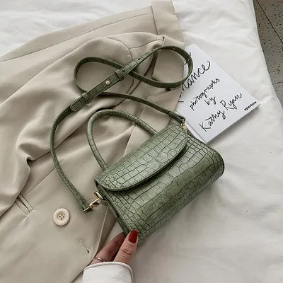 Crocodile patent mini Crossbody Bags For Women 2020 Small Handbag Small Bag PU Leather Hand Bag Ladies Designer Evening Bags
