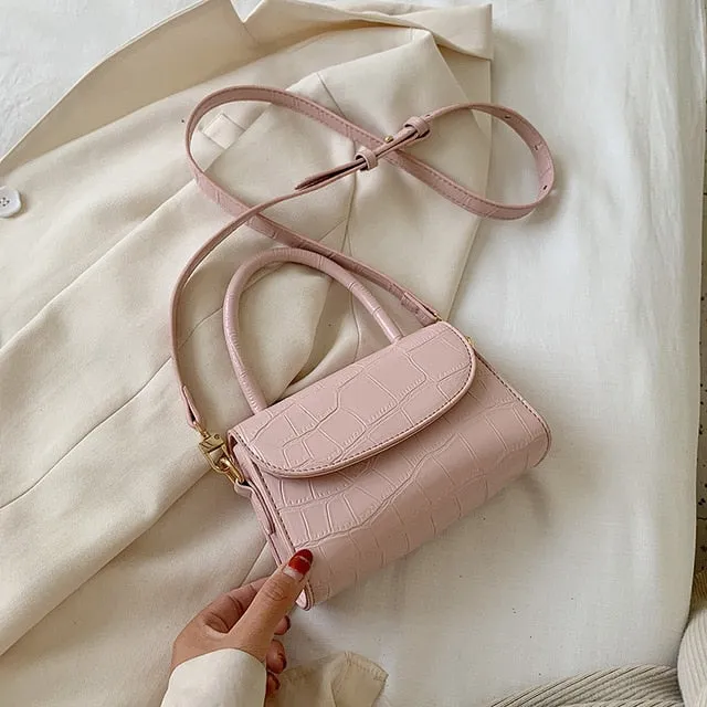 Crocodile patent mini Crossbody Bags For Women 2020 Small Handbag Small Bag PU Leather Hand Bag Ladies Designer Evening Bags