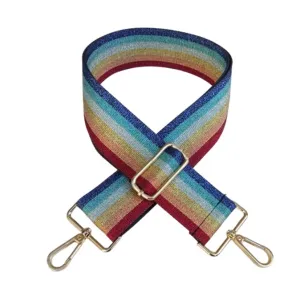 Crossbody Strap - Rainbow Stripe (Gold Hardware)