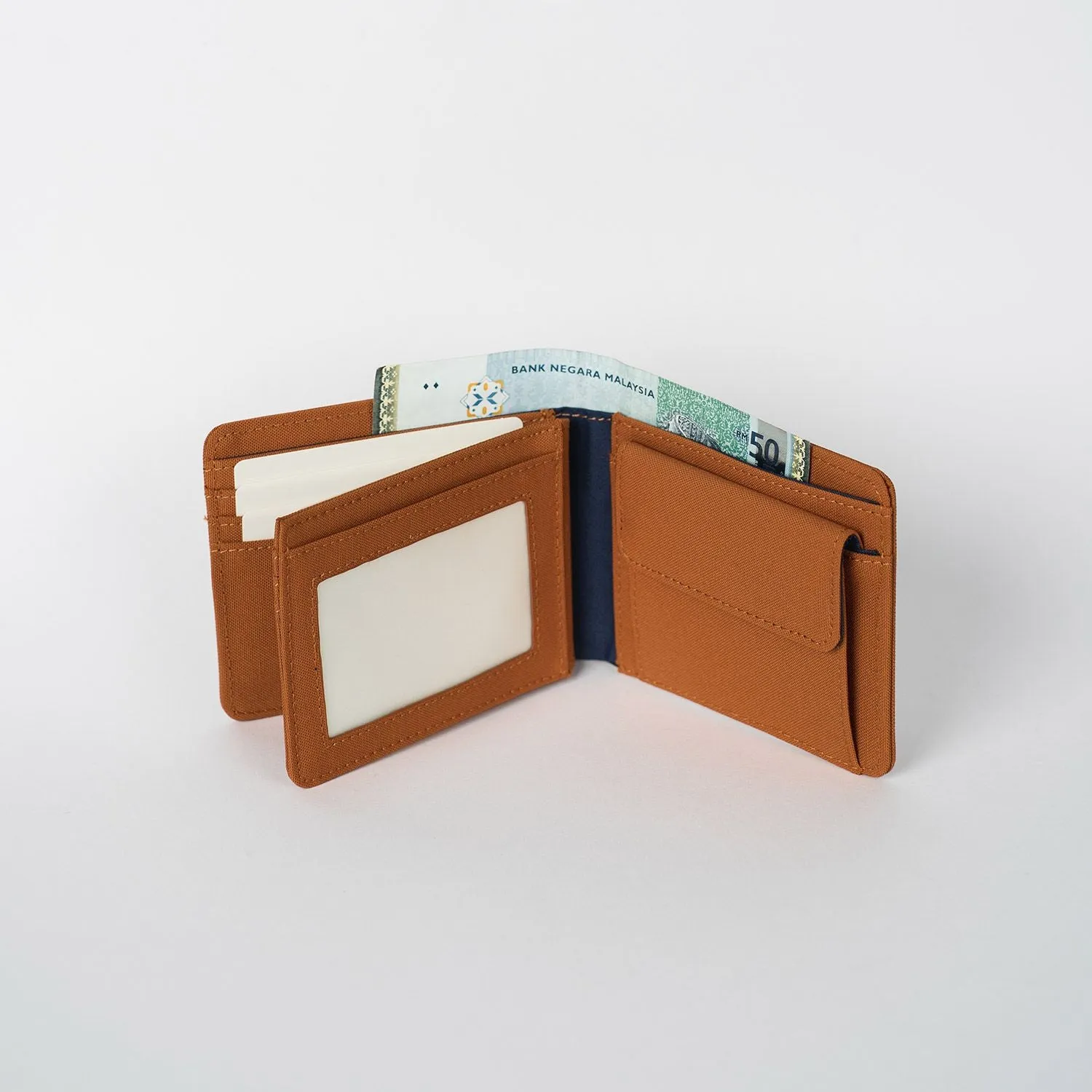 Crossing Bifold Wallet with Coin Pocket & Card Flap RFID