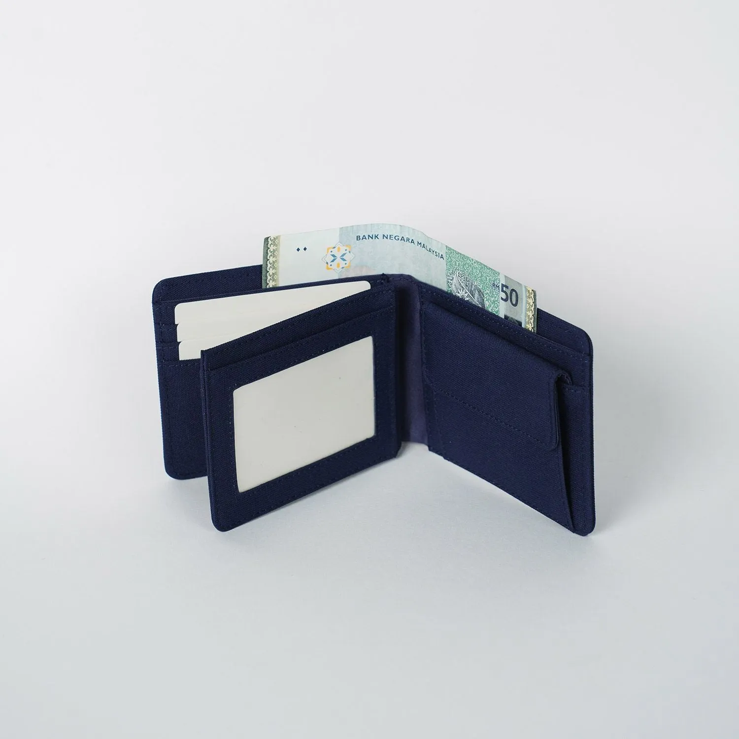 Crossing Bifold Wallet with Coin Pocket & Card Flap RFID
